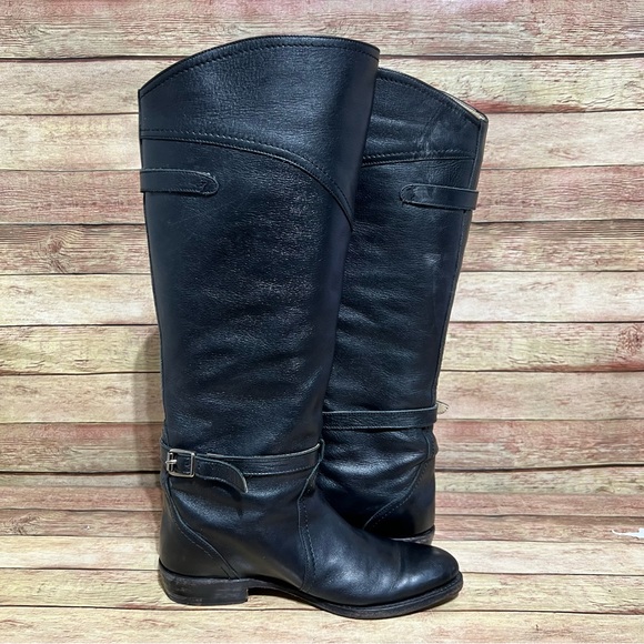 Frye Black Leather Dorado Boots - Picture 3 of 11
